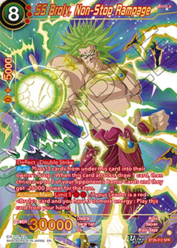 SS Broly, Non-Stop Rampage (SPR) - Fearsome Rivals (BT29)