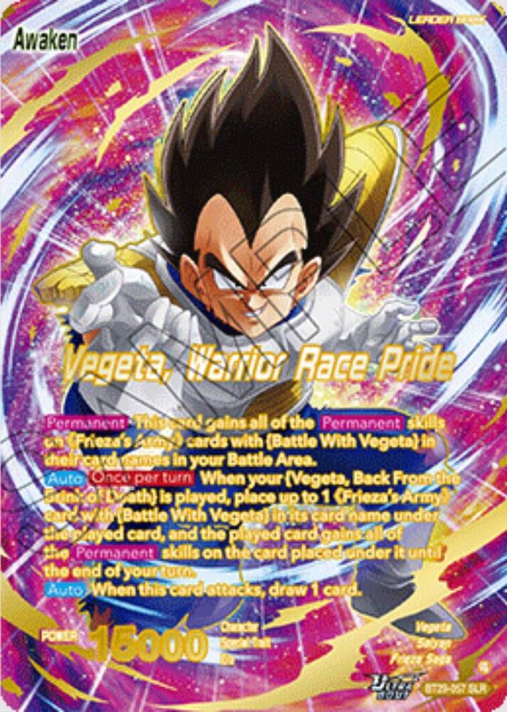 Vegeta // Vegeta, Warrior Race Pride (SLR) - Fearsome Rivals (BT29)